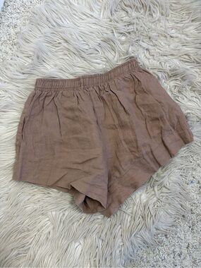 Mable Brown Linen Flowy Shorts